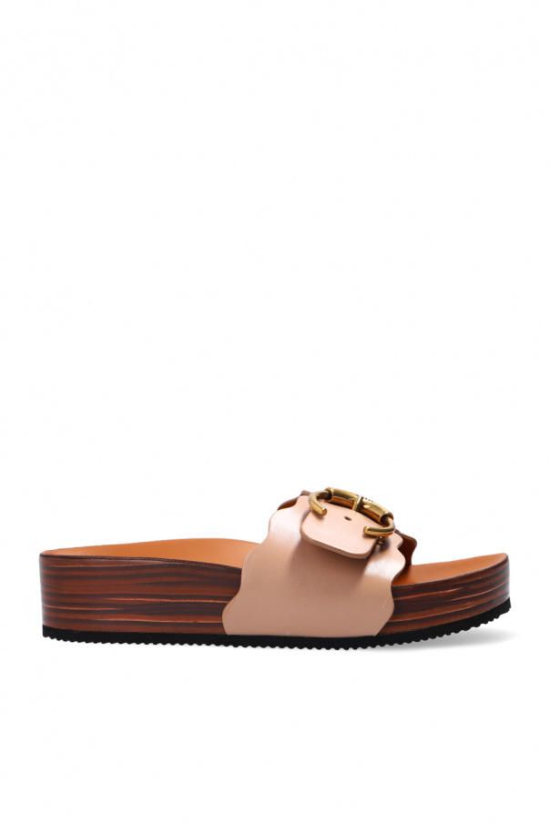 Chloé ‘Lauren’ slides with logo